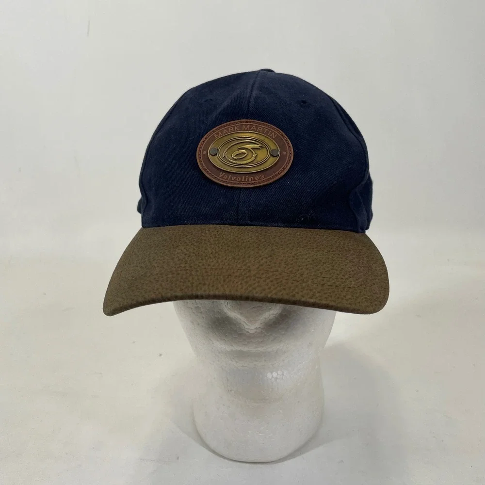 American Needle Mark Martin Valvoline Navy Brown Strapback NASCAR‎ Racing Hat